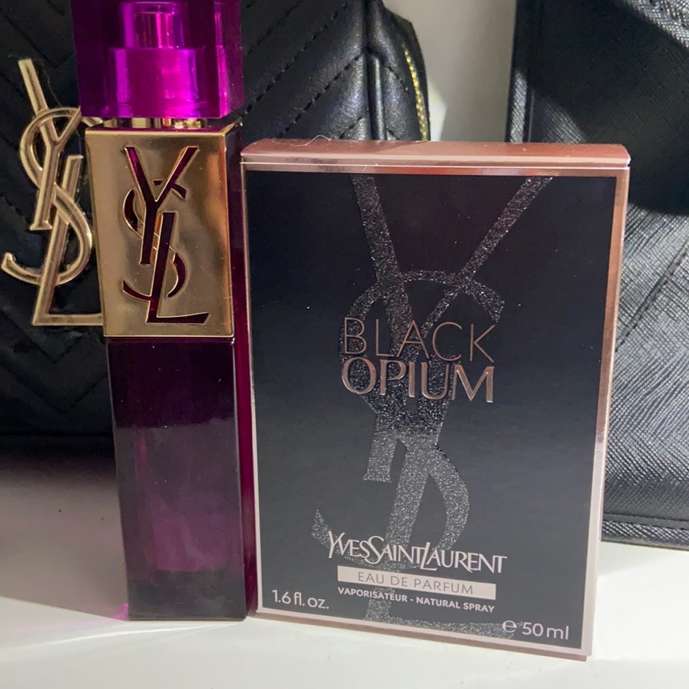 YSL blk opium 1.6 fl oz . Sweet smell youthful vibe.